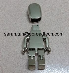 China High Quality ALL Metal Robot USB Flash Drive 2.0, Gift USB Drives with Laser Printing Logo factory