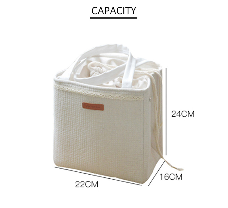 Outdoor H24Cm Waxed Canvas Insulated Lunch Cooler Bags