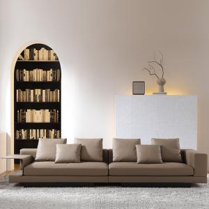 China Modern Living Room Leather Sofa Combination Nordic Luxury Straight Row factory