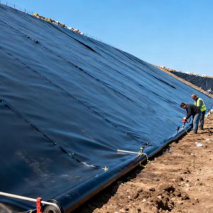 High Strength HDPE Geomembrane Pond Liner Is Suitable for Tailings Storage and