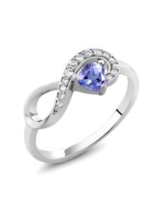 China Antique Style Blue Sapphire Engagement Ring Set 14 White Gold factory