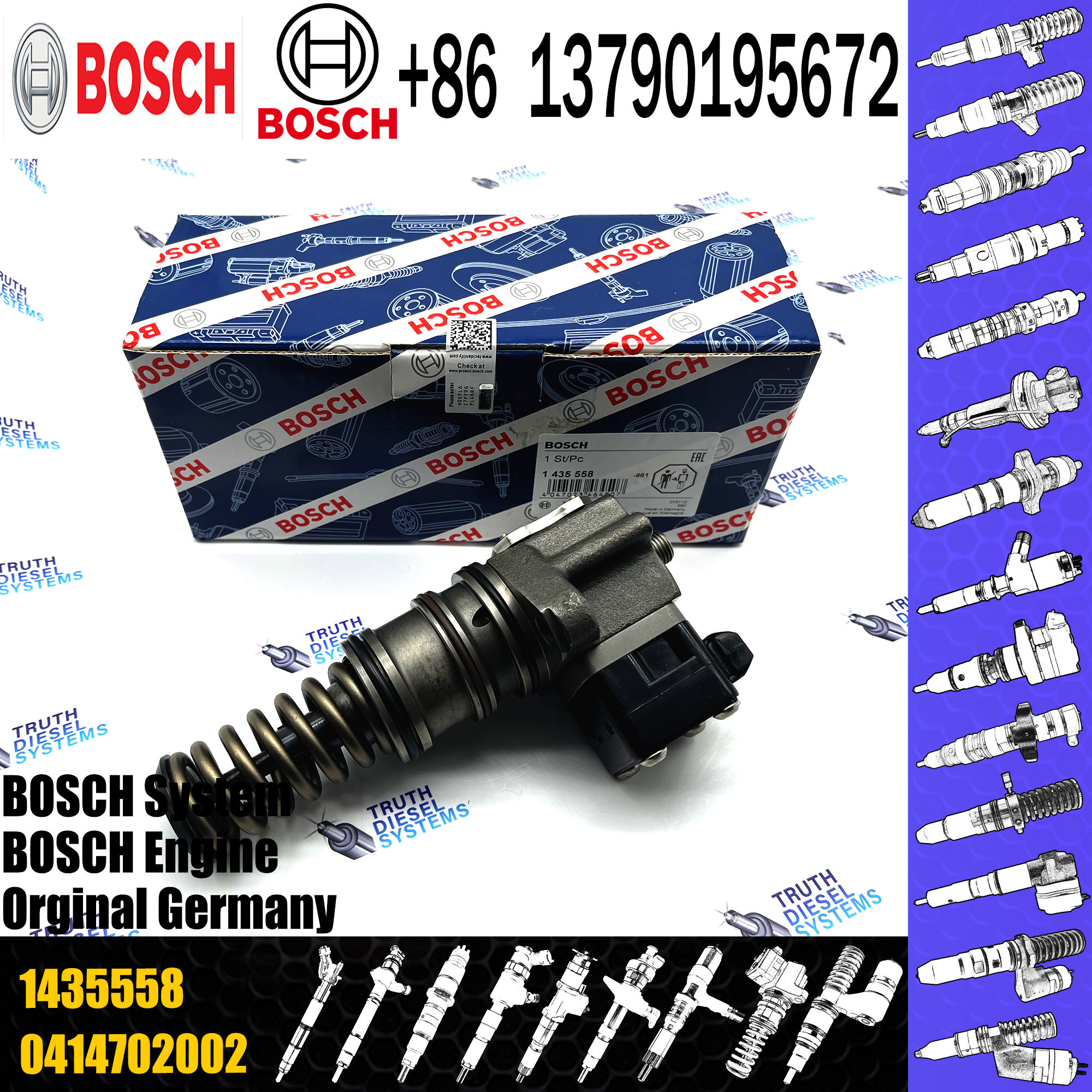 Diesel Engine Fuel Injection Unit Pump 0414755008 0986445013 F00HN36635 1435558