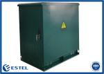 Floor Mounted 19 Inch Rack IP55 Outdoor Telecom Cabinet With 500W Air Conditione