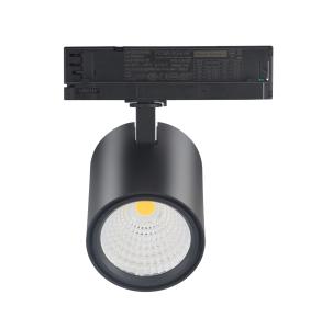 China 30W led track lights dimmable Non Flicker Dali Dimmable 3000LM 90Ra Black 4000K 0.9PFC 5 years 38° indoor shop lighting factory