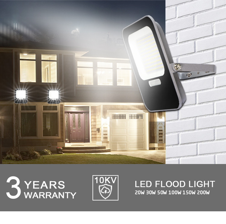 Sports Court 220v 30w 50w Outdoor LED Flood Lights IP65 Smart Motion Detector High Mast