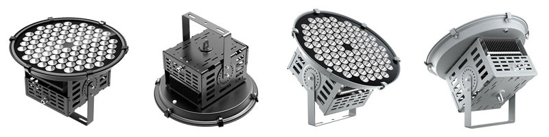 45000Lm Ultra Bright High Power Round LED Spotlight 100-1000W 3D Heat Dissipation