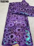 Fancy Sequin Embroidery Mesh French African Lace Fabric for Formal Dress Abaya