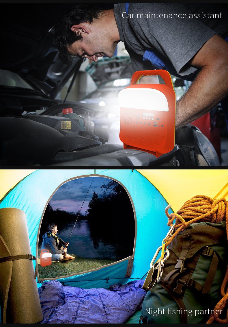 12W Solar Panel 4 LED Bulbs Portable Solar Power Lighting System Kit for Home with Mobile Phone Charging with Bracket