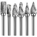 Woodworking Carbide Burrs 6mm Double Cut Carving Grinder Bit Engraving Tungsten