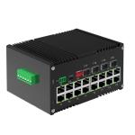 Outdoor Industrial 16 Port 10/100/1000T Gigabit 802.3at Managed PoE Switch With
