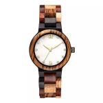 1.65 Inch Wooden Wrist Watch 3BAR Quartz Female Wooden Dial Blue White