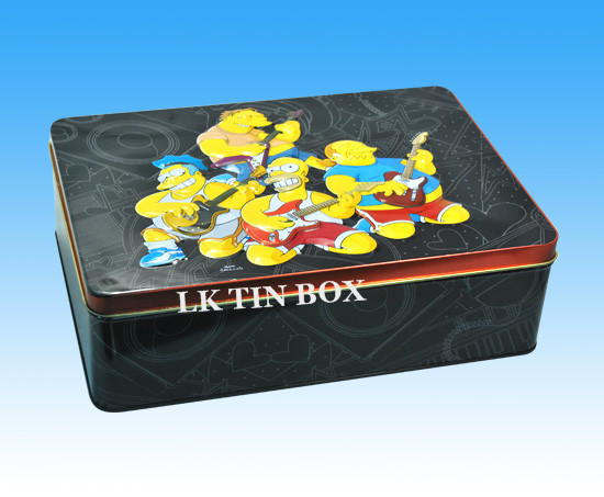 Small Empty Metal Rectangular Tin Box Packaging For Toys , Metal Rectangle Box