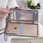 2016 new butterfly knot women's long wallet embossed leather fashion