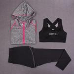 CPG Global High Quality Breathable 3 Pieces Sets Long Sleeves Gym Running