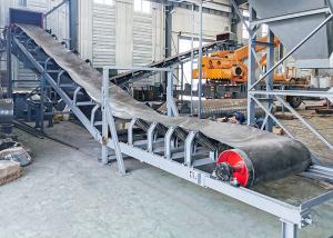 China Black Impact Roller Inlet 0.8m/s Speed Sand Conveyor Belt Machine factory