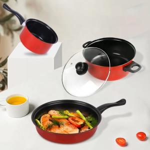 China Multifunctional Kitchen Iron Non Stick Pans And Pots Set With Lid factory