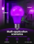 60W Equivalent 9W LED A19 Amber Light Bulbs For Warm And Vibrant Illumination