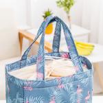 Flamingo Print D13cm Insulated Lunch Cooler Bags