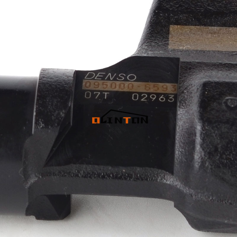 Fuel Injector 095000-6593 For Excavator Hino J08e Engine 23670-E0010 Diesel VH23670E00