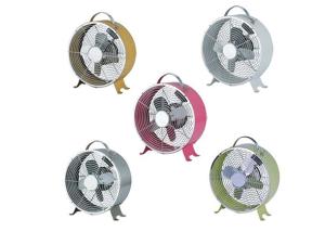 China Lightweight Yellow / Green Retro Electric Fan With Copper Motor Double Speed factory