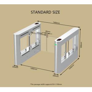 HCW CW406 Swing Barrier Turnstile Gate With 8 Pairs Infrared Detection Sensors