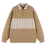 100% Cotton Womens Oversized Sweatshirt O Neck Collar Regular Sleeve