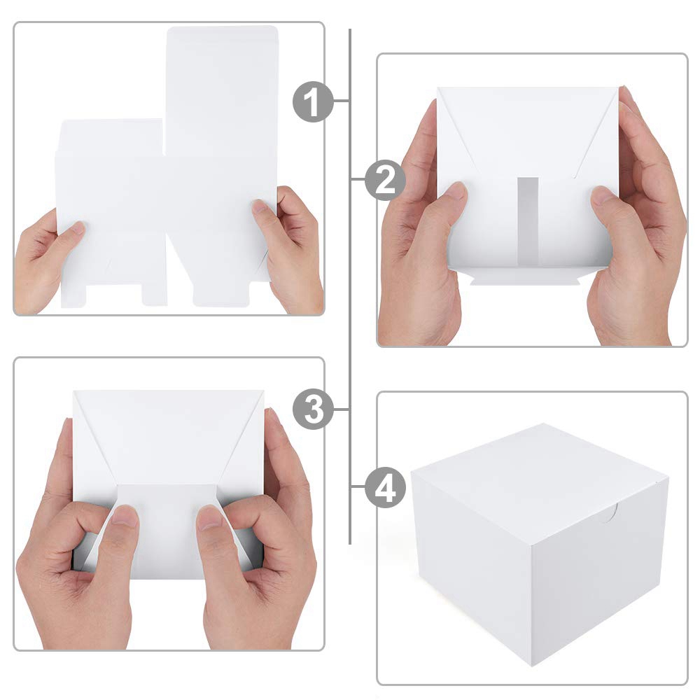Folding Recyclable White Gift Packaging Kraft Paper Box For Candle Custom Logo OEM ODM