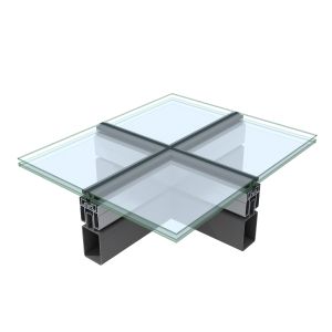 China Durable Glass Canopy System ISO Aluminium Glass Curtain Wall System on sale