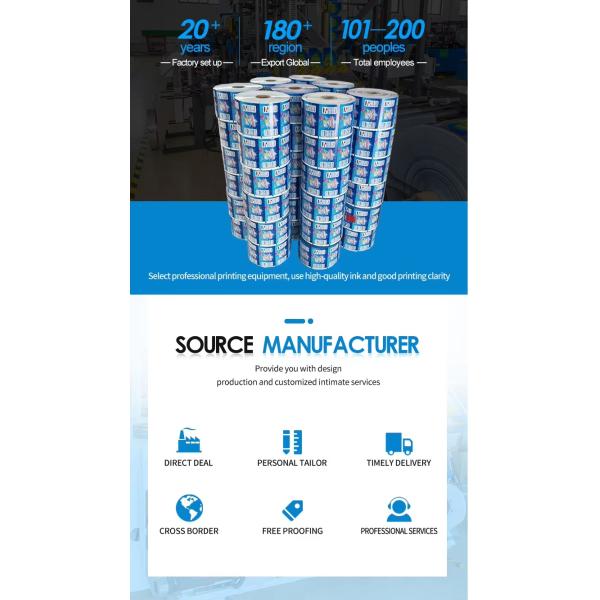 Printed Automatic PETG Sleeve Shrink Labeling Pet Shrink Pvc Food Wrap Film Bottled Water Beverage Packaging Label