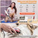 Low Noise Pet Grooming Vacuum Electric Clippers for Easy and Stress-Free
