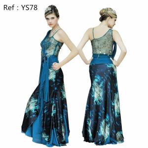China Summer Lady Formal Dress Elegant Floor Length Green Evening Dress factory