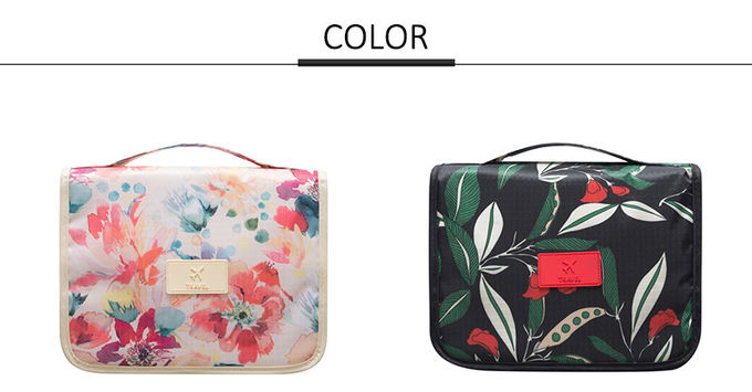 Hot Sale Flower Printing Large Capacity Hanging Travel Toiletry Bag