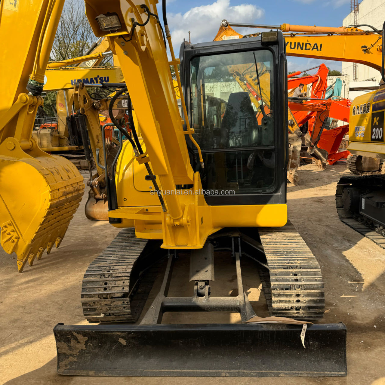 5 Ton Used Komatsu Excavator PC56 Fuel-saving Systems Working Systems Original Color
