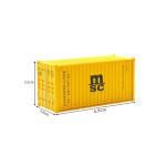 20ft 1:87 HO scale railway shipping sea container for model train railroad