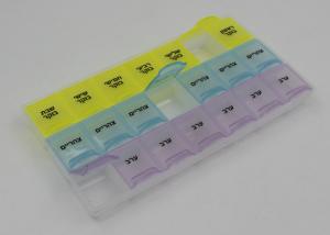 China OEM Rectangle Plastic Pill Boxes For Men LFGB And FDA Standard factory