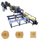Automatic Small Logs Cutting Saw Twin Bandsaw Industrial Wood Process Production
