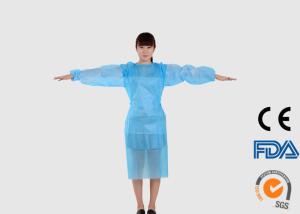 China Non Woven Disposable Medical Gowns Blue Color For Cross Infection Preventing factory