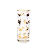 Golden Flamingo Printed Crystal Highball Glasses For Restaurant