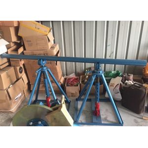 China Line Construction Wire Reel Stands , Ton Adjustable Cable Jack Stands factory
