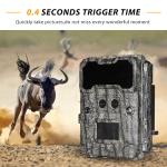 KW696 outdoor hunting camera dual-lens 30MP no-glow trail camera 1080p night