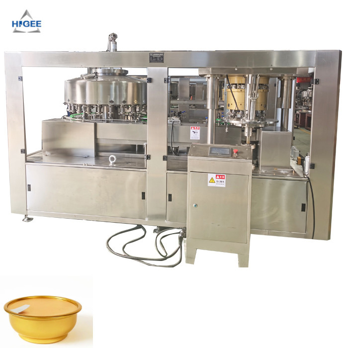 Bowl type automatic cubilose liquid filling sealing machine small canning