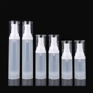 Empty 0.5oz Plastic AS White Frosted Airless Spray Pump Bottles With PP Caps