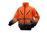 High Visible Mens Winter Work Clothes Pilot Jacket With Fake Fur Padded