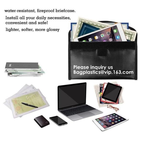 Non-Itchy silicone coated fireproof waterproof bag with zipper 15 x 11 inch,Defender fireproof and water resistant
