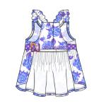 Digital Print Hawaii Rose Customized Strap Dog Dress For Pet