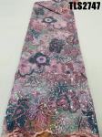 2023 High Quality Friendly lace with sequins fabric selling for african market
