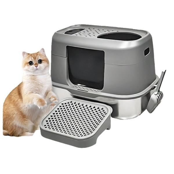 China Waterproof Pet Hair Resistance Smart Litter Box Automatic Cleaning factory