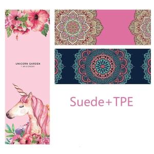 China Printed Suede Yoga Mat, 5mm thinckness Gymnastics Mats, Microfiber mats, Suede mat manufacturer factory
