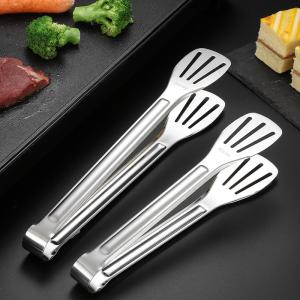 China Premium Heavy Duty Non Stick BBQ Cooking Kitchen Food Tongs 304 Stainless Steel factory