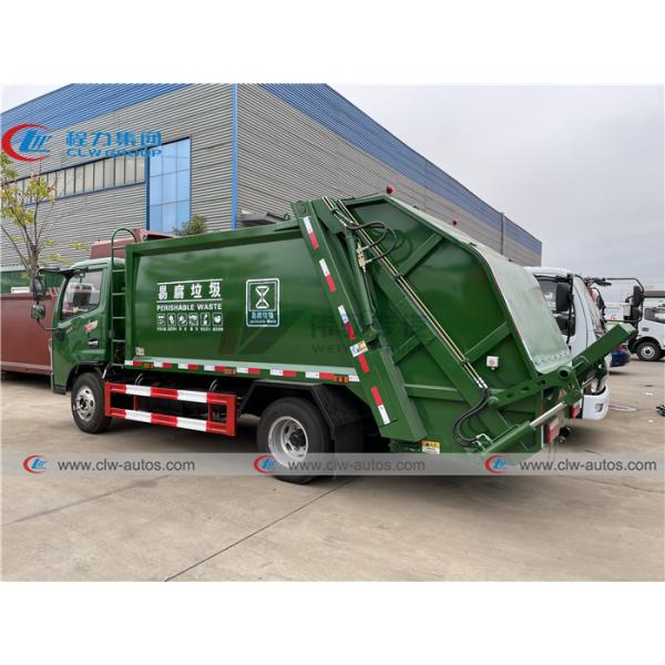 LHD Dongfeng 6cbm Compressed Garbage Truck With Double Operation System